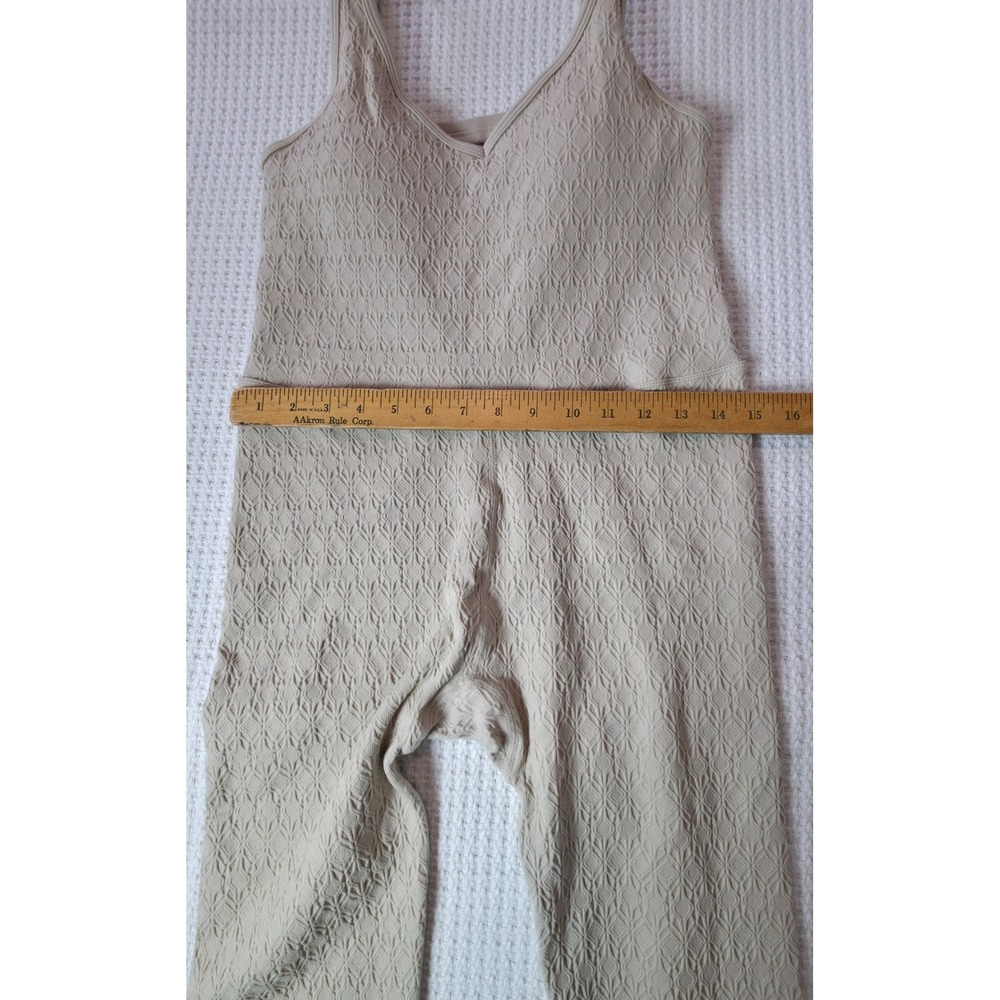 JoyLab Textured Seamless Unitard Womens Large Beige Fair Strappy Open Back - Picture 3 of 9